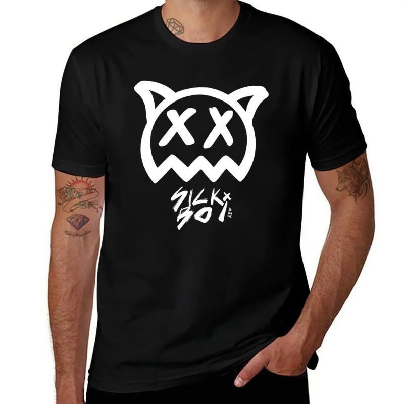 Born To Ride Print T-Shirt Lässige Kurzarm-Oberteile Sommer-T-Shirts für Herren 100% Baumwolle Rundhals Oversize Streetwear Basis-Top