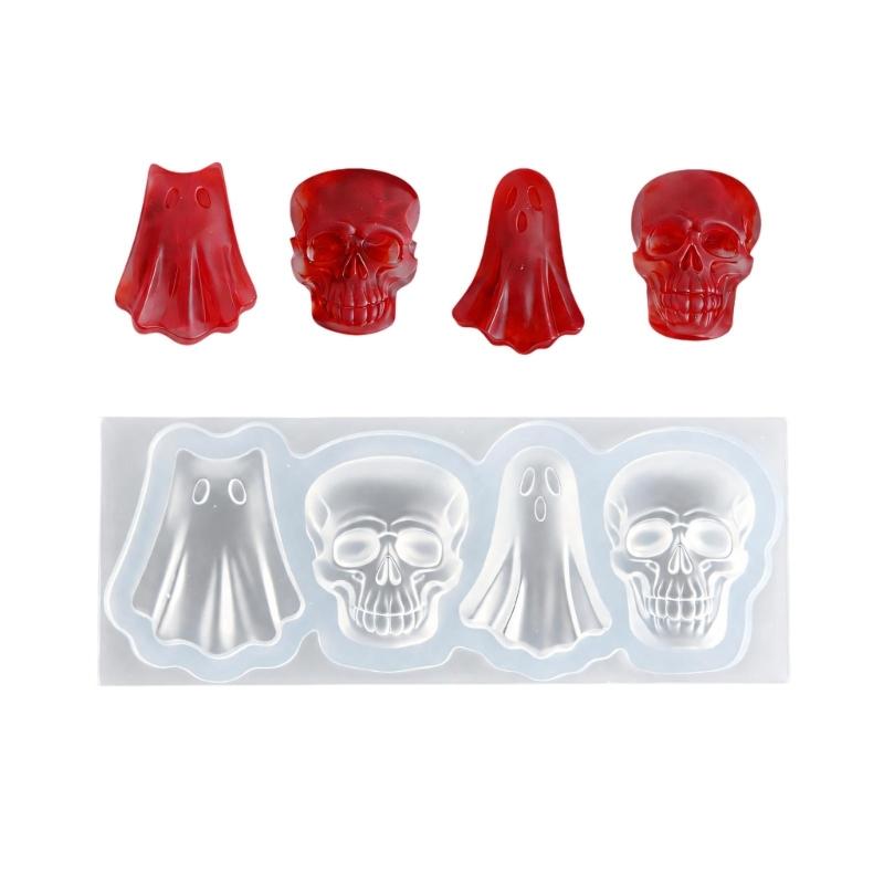 Halloween Resin Mold with Separate Cavities for Casting Pendants, Keychains, Magnets, and Themed Decorations in One Pour