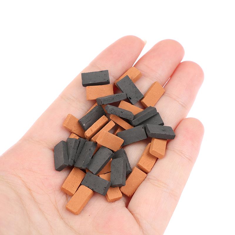 50 ks Model cihly pro domeček pro panenky DIY Miniaturní stavební modelování krajiny Cihlová hračka