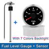 100MM Fuel Level Sensor + 52MM Fuel Level Gauge 0-190 Ohm Fuel Oil Tank Level Meter Sensor For Boat Car Yacht Marine 9-32V