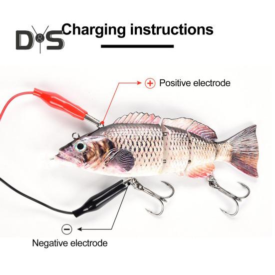 Nălucă de Pescuit Electrică Multi-Articulată de 13.5CM/39.3G/54G cu Flotor Reîncărcabilă USB Luminoasă LED Swimbait Robotic Momeală Artificială Accesorii de Pescuit