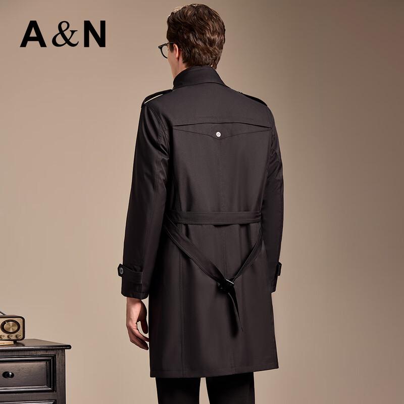 Men's Detachable Wool Lined Business Trench Coat
