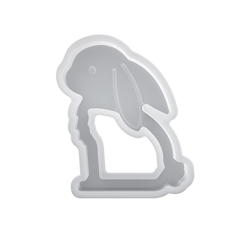 Cute Rabbit Shape Silicone Mold for Tealight Easter Bunny Candlestick Hollow Out Easter Rabbit Candle Holder Molds