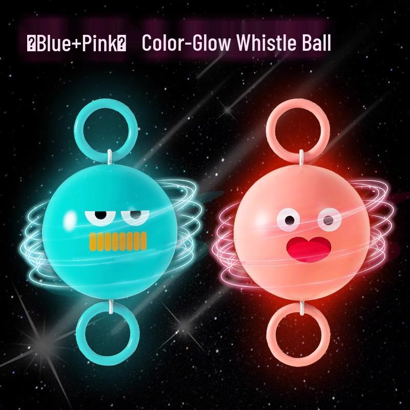 Luminous Rotating Whistle Ball - Creative Pull String Toy for Kids