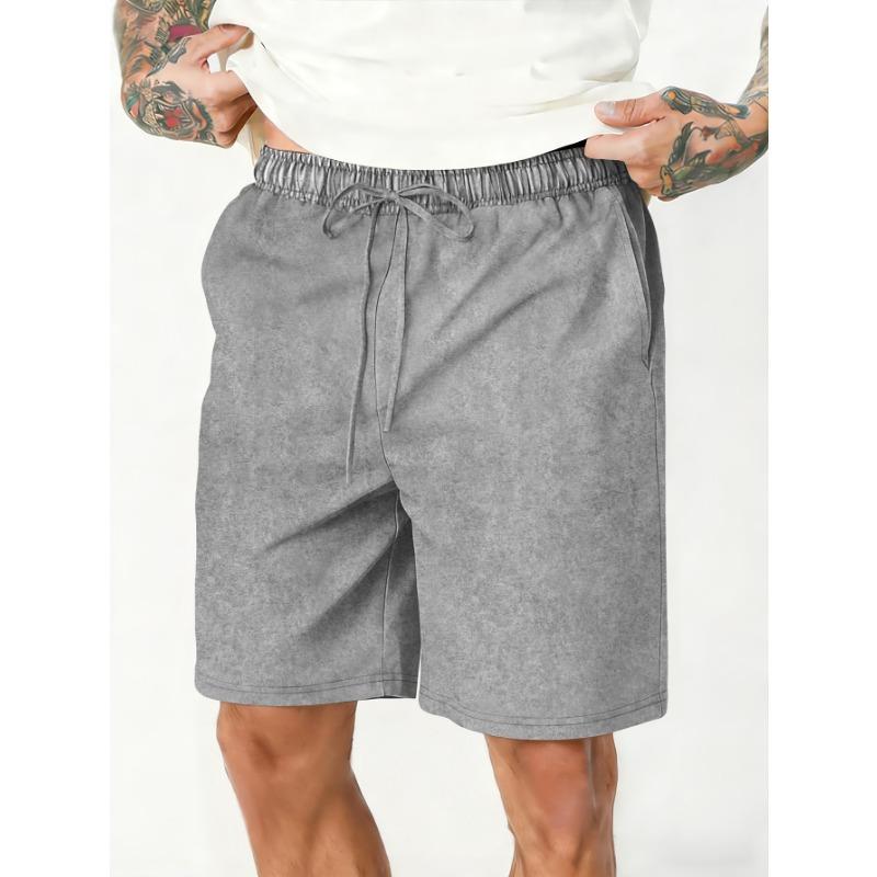 

Men s Hot Pink Drawstring Waist Board Shorts Acid Wash Casual Beach Shorts Comfortable Summer Swim Trunks S