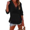 2025 Zomer Strandshirt Hoodie Sport Lange Mouw V-Hals Zak Capuchon Dames Shirt Top