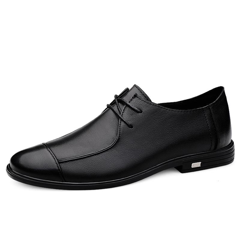 FashionNewly Men's Genuine Leather Shoes Size 36-46 High Quality Oxfords Soft Anti-slip Driving Shoes Man Business Oxford Shoes For Men