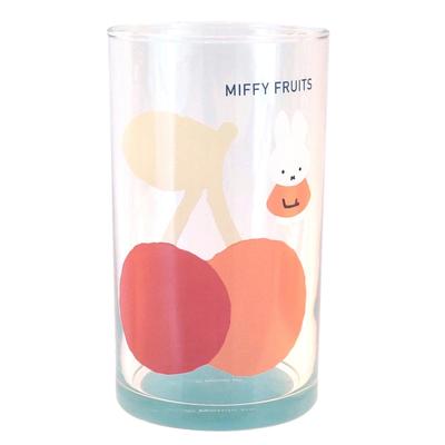 Dick Bruna MIFFY FRUITS Glass Made In 421119 "Miffy" Tumbler, Approx. 210ml, Green, Japan,
