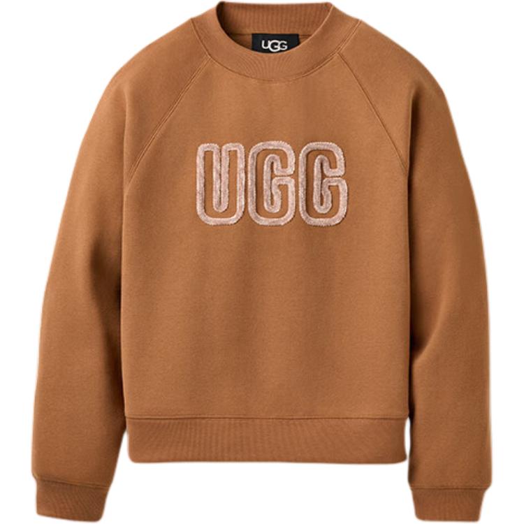 

UGG FW25 Толстовка женская с круглым вырезом и спортивным логотипом 1171477-CHE L