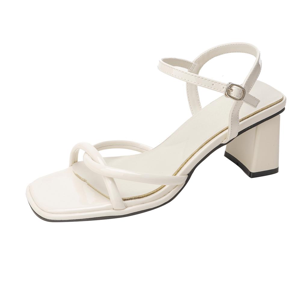 Effie Bangmei, silver high-heeled sandals, summer French temperament with skirt, not tired feet, beautiful sandals