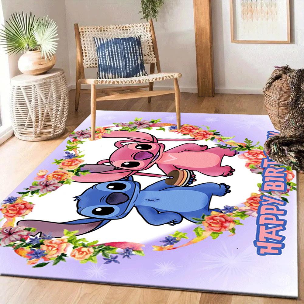 1pc Lilo-and-Stitch-(19)_01 Carpet Area Rug, Bedroom, and Playroom Durable, Stain-Resistant, and Easy To Clean, Living Room