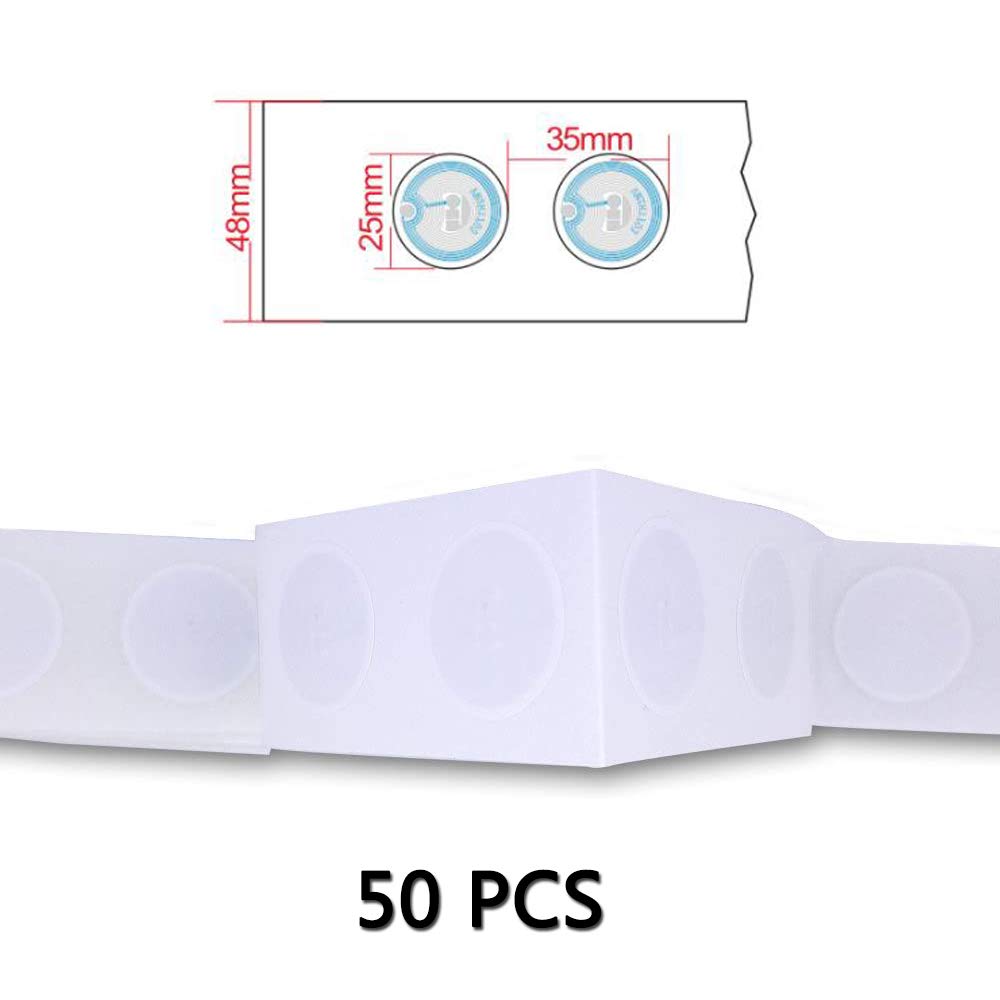 [Set of 50] N213NFC Tags, Adhesive Labels, N213 Labels, NFC Tags, Deear NFC Stickers,