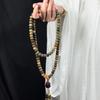 Peach Four Seasons Bodhi Root Double Circle Prayer Bracelet for Men and Women