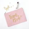 Team Bride Makeup Bag Bachelorette Party Cosmetic Bags Bridesmaid Toiletries Organizer Female Storage Make Up Case Wedding Gifts