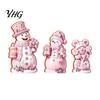 Christmas Gift for Kids 3PCS Snowman Wooden Ornaments, Decorative Cute Festive Figures, Rustic Holiday Ornaments High-definition Printing Crafts Table