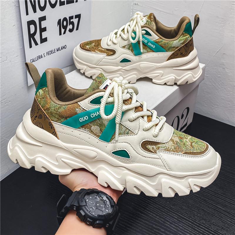 

Men s platform sneakers summer 2025 new breathable mesh casual teenager personalized street trendy shoes men 39