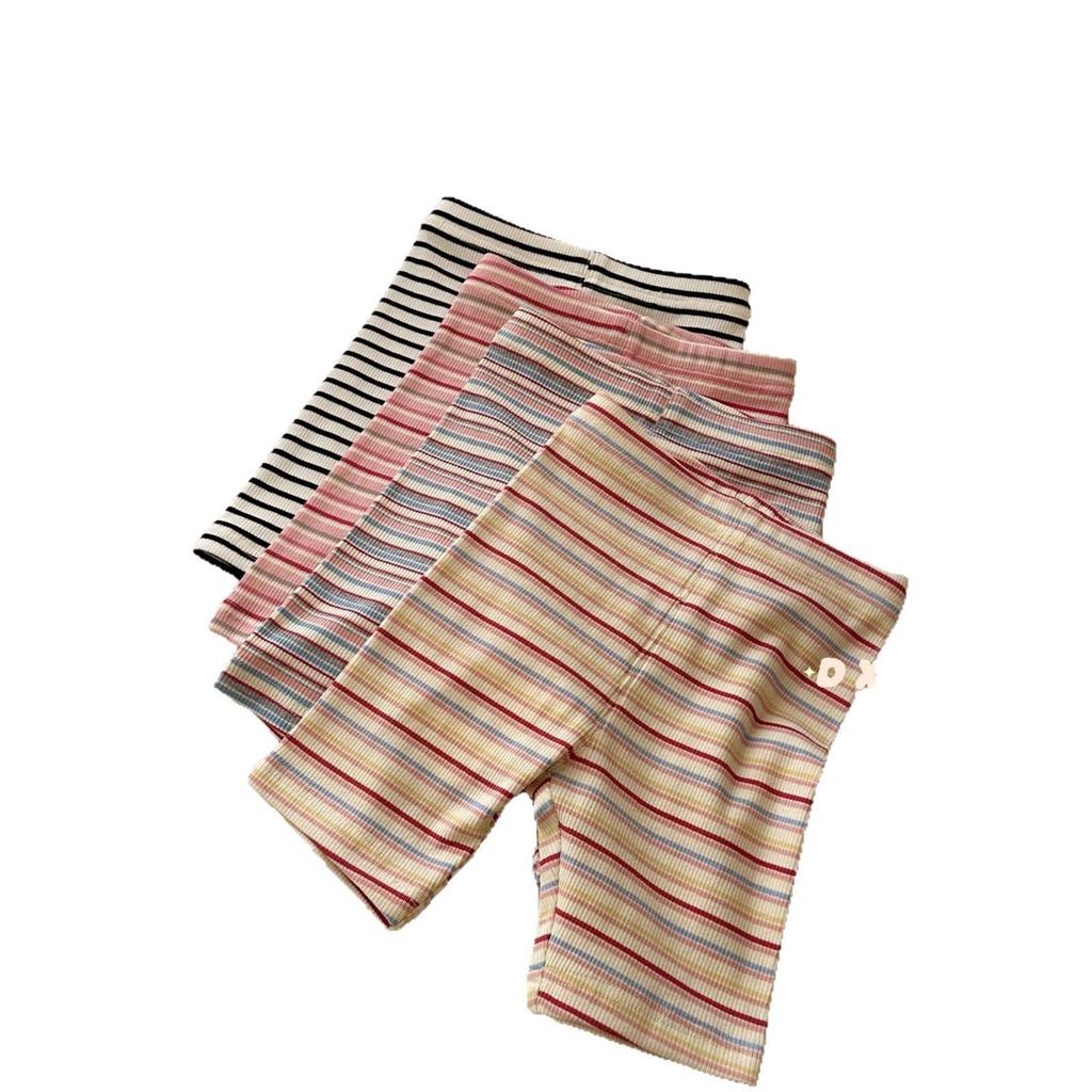 Children's Striped Leggings & Cycling Pants: Available In Large & Small Rolls for Girls & Babies, Korean Style.