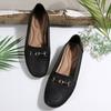 Fashion Plus Size 2025 Hot Sale Women's Bean Flats Outdoor Metal Decoration Soft Bottom Slip on Flats Breathable Casual Walking Shoes