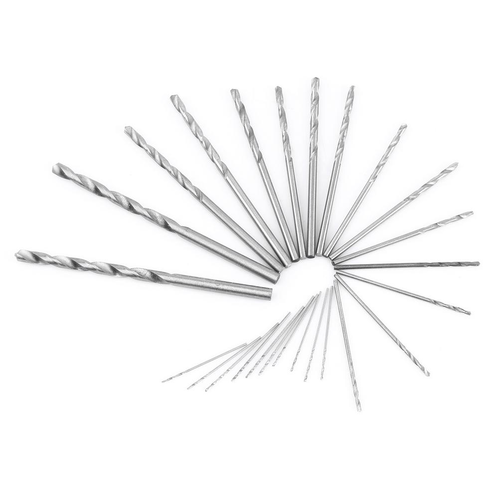 0.3 3.6mm Grasp Range Chuck Hand Twist Drill with 25 HSS Drill Bits Wood Drilling Tool