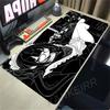 Cartoon Black And White Extended Desk Mat Laptop Japan Cool Anime Girl Mouse Pad Rubber Keyboard Rug PC Gamer Cabinet Mousepad