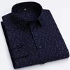 Men's Long Sleeve Shirt High-quality Fashion Casual Print Plaid Stripe Single Pocket Fit Business Formal Office Four Season Top