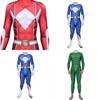 Vibrant Power Rangers Bodysuit Spandex Cosplay Costume For Unisex Kids And Adults