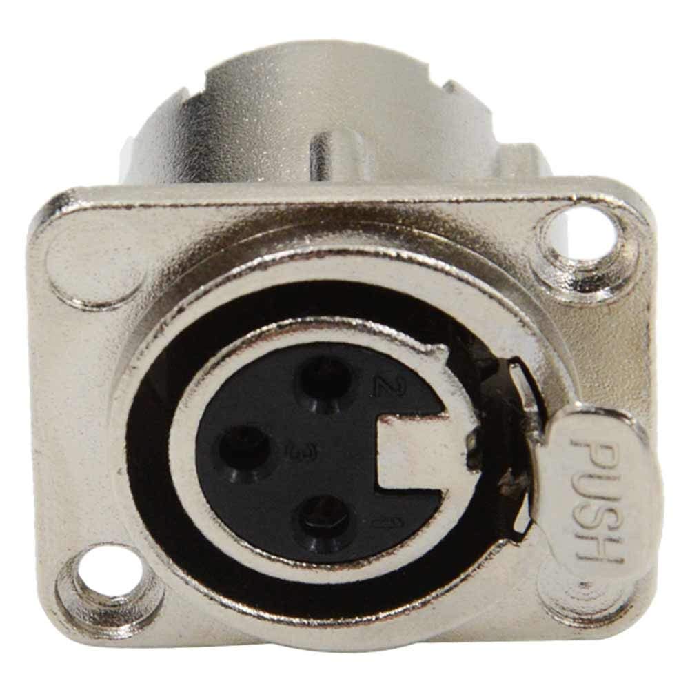 2Pack XLR Female Jack 3 Pin XLR 3 Pin Female Chassis Panel Mount Socket Connector XLR Jack Socket Chassis XLR Wire Connector Microphone Audio