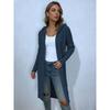 Womens Oversized Crochet Cable Knit Hooded Cardigan Long Sleeve Loose Fit Sweater In Solid Colors