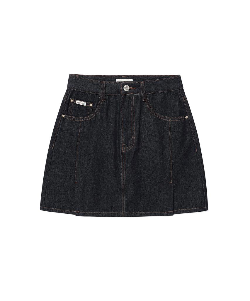 Wacky Willy Women'S Denim Mini Skirt Indigo