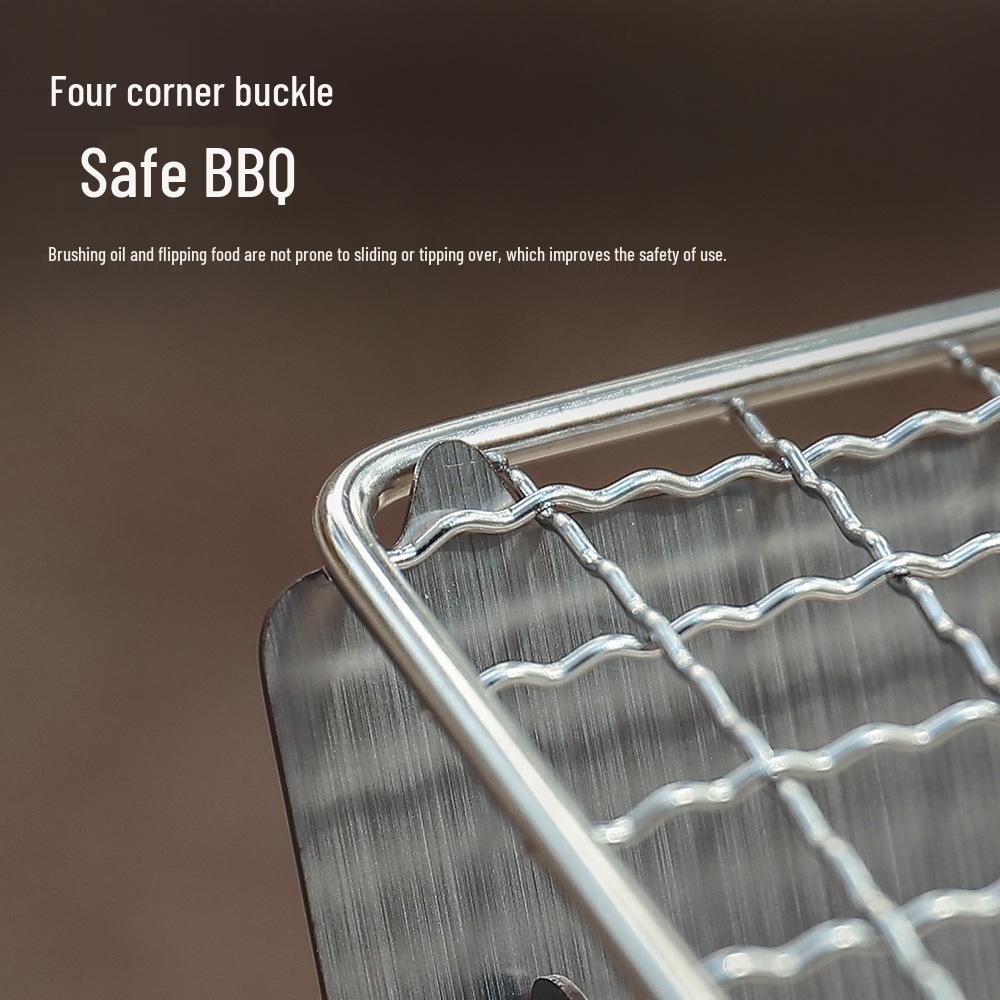 Stainless Steel Portable Folding Wood & Charcoal Camping Stove