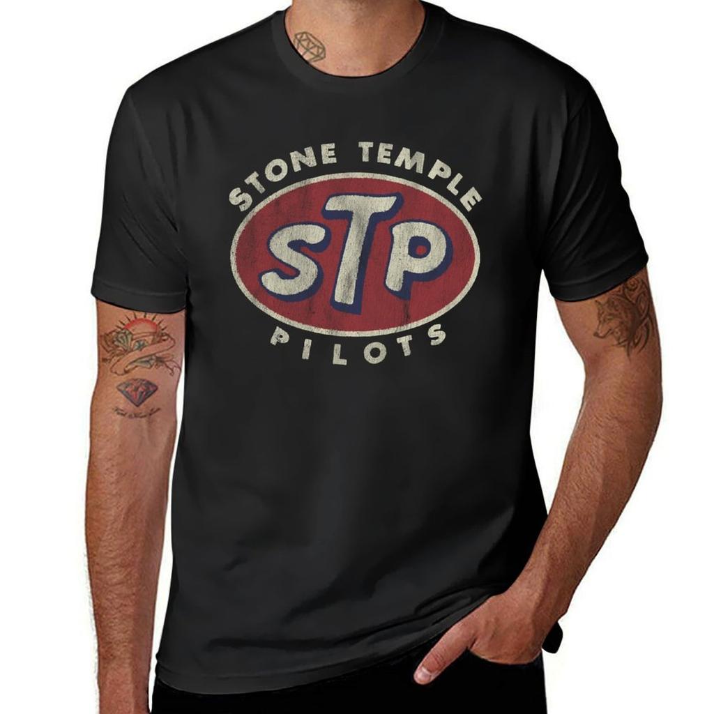 T-shirt basic vintage STP t-shirt nere semplici anime per uomo