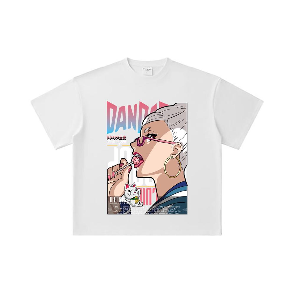 260 GSM Double Yarn 32 Count 100% Cotton DanDaDan V10 Seiko Print Unisex Heavy Cotton T Shirt