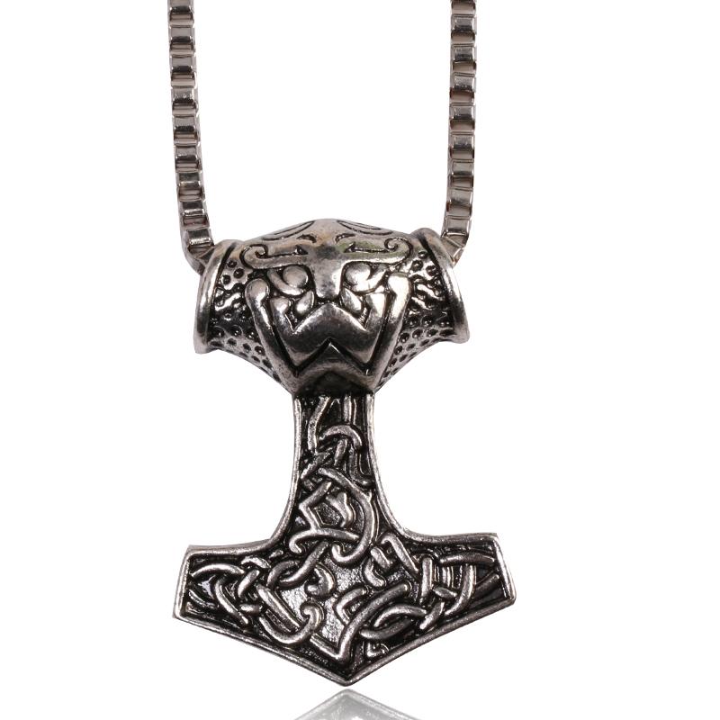 Norse Viking Odin's Runes Necklace Vegvisir Symbol Compass Pendant Vintage Necklaces for Women Men Jewelry