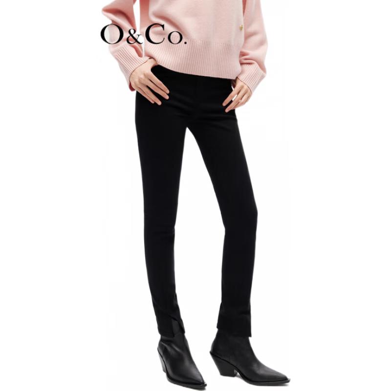 

MO&Co. Деконструированные джинсы с высокой посадкой, облегающие, черные XS 25