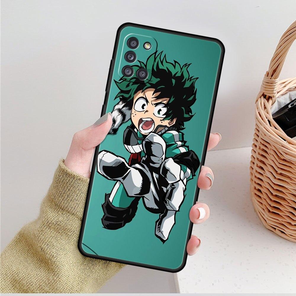 Boku no Hero Academia Black Smartphone For Samsung A41 A52 A31 A12 A72 A71 A02s A21s A51 A32 4G A73 A53 A03s A33 Celular Case