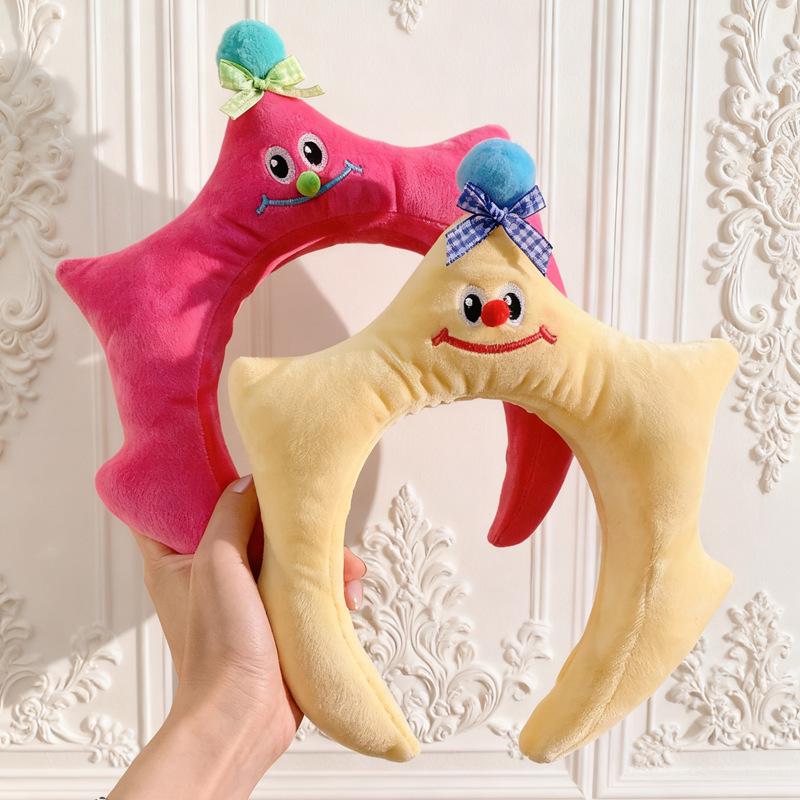 Funny Cute Sponge Star Headband for Women - Perfect for Face Washing, Face Masks, Hair Back, Makeup, Photoshoots, Autumn/Winter Headwear