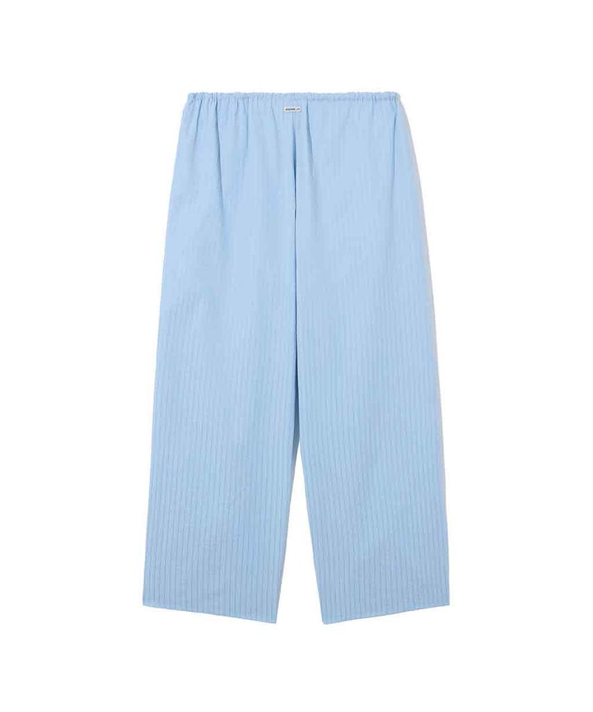 Lense Seersucker Banding Stripe Wide Pants Sky Blue