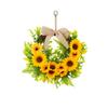 Sunflower Half Circle Wreath for Front Door Wall Decor