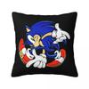 Movie Super Sonic Shadow Square Pillowcase Cushion Cover Pillow Case Throw Pillow Cover for Home Sofa Living Room