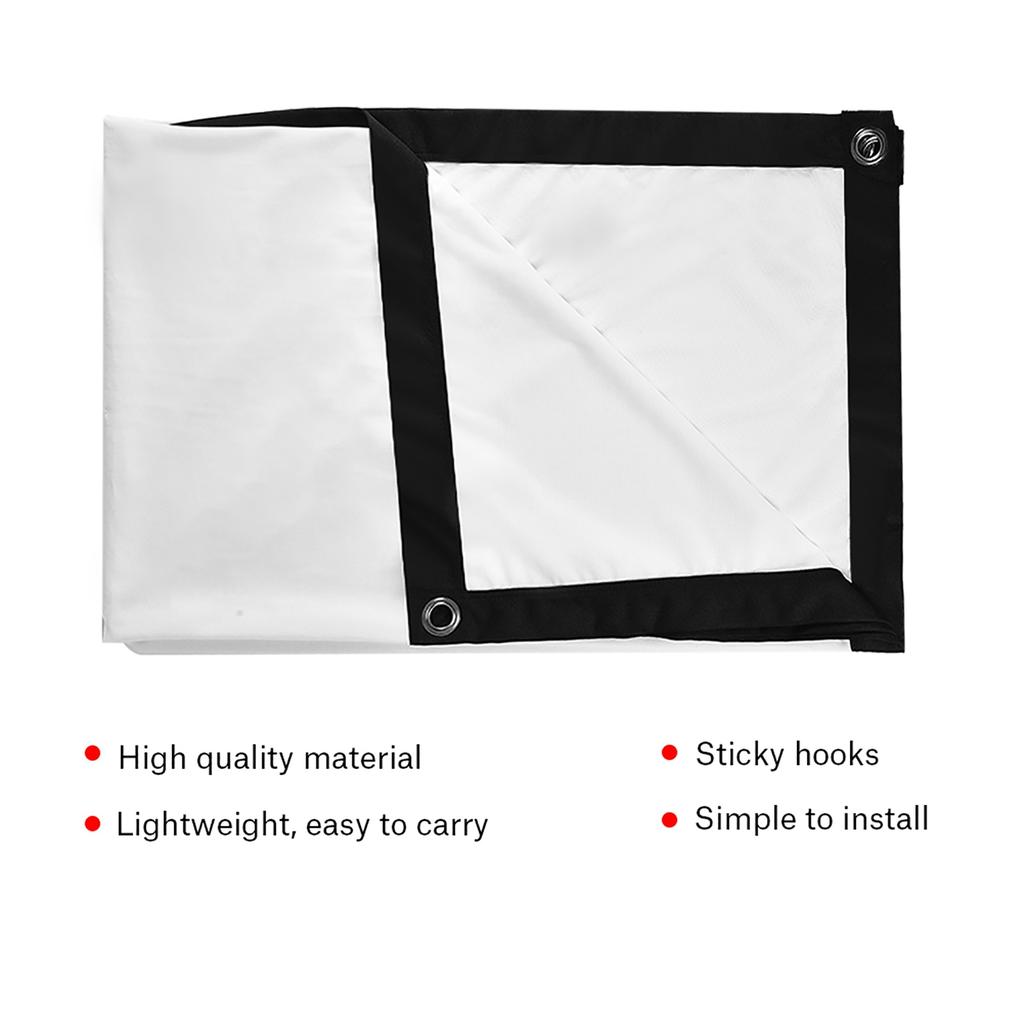 1pc Portable Foldable NOn crease White Projector Curtain Projection Screen 4:3 (84inch)