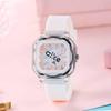 Unisex Quartz Watch: Digital Dial, Transparent Case, Silicone Strap, Minimalist Fashion