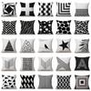 Versatile Black And White Geometric Cushion Cover For Effortless Home Styling