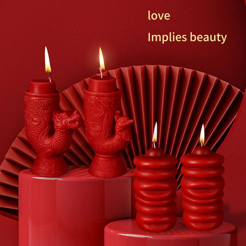 Dragon Phoenixes Fondant Cake Decoration Mould DIY Chocolate Epoxy Mold Manual Candle Aromath Soap Molds for Decorations