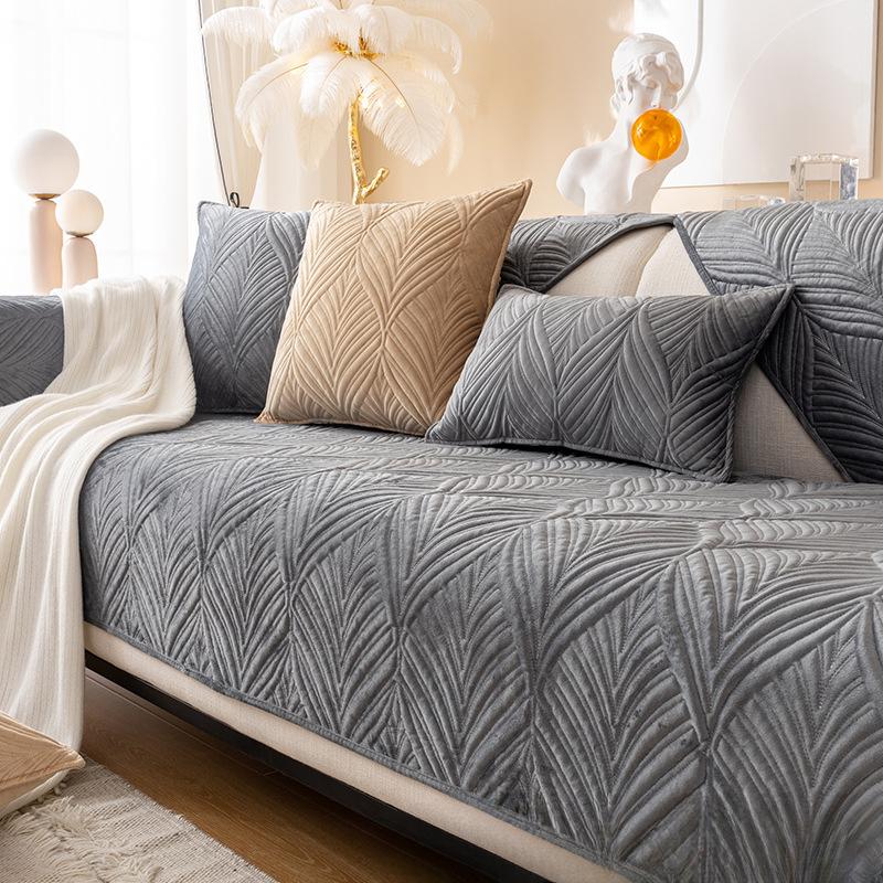 Nordic Sofa Cushion Simple Modern Winter Short Plush Non-Slip Cushion Four Seasons Universal Leather Sofa Cover Cover Cloth