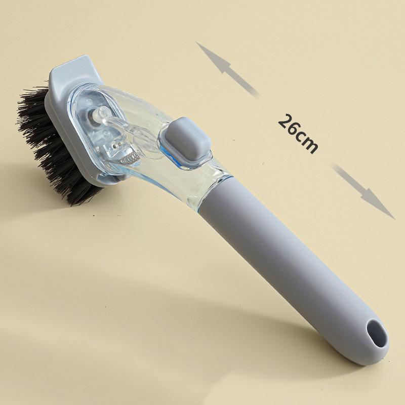 

Автоматическая щетка для мытья посуды с длинной ручкой и дозатором жидкости Подходит для мытья тарелок и кастрюль серый