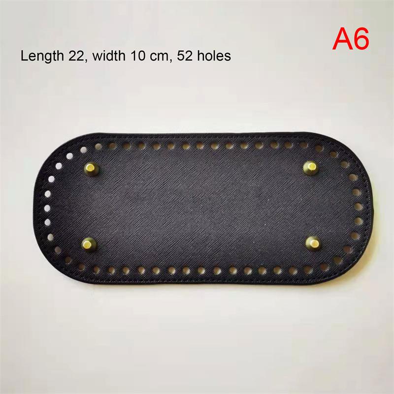 תחתית תיק עור עשה זאת בעצמך בעבודת יד אובלית עגולה אביזרי תיק תחתית לתיקים