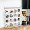 4 Layers Acrylic Coin Holder Clear Challenge Coin Holder with 16/24 Compartments Mini Handmade Statue Collection Display Box