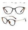 Retro Modern Cat-Eye Glasses 50: Ultra-Light TR Titanium Frame, Versatile & High-End Feel, Bare Face Pure Desire with Flat Lenses 8460