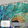 Peacock Feather Shower Curtain - Vibrant And Detailed Wall Hanging Decorations For Living Rooms And Bedrooms - Natural Stylehome