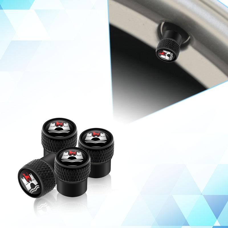 W1224Pcs Car Wolfsburg Badge Wheel Tires Valve Caps Tyre Valve Stem Covers For VW Volkswagen Touareg Tiguan Golf MK4 MK5 MK6 MK7